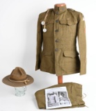 WW1 US ARMY 321st FIRE TRUCK & HOSE Co UNIFORM WWI
