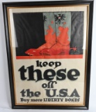 WW1 KEEP THESE OFF THE USA BUY BONDS WAR POSTER