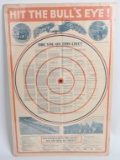 WW1 US POSTER HIT THE BULL'S EYE DOUGHBOYS WANTED