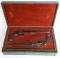 CASED PAIR FRENCH WAX BULLET DUELING PISTOLS