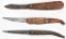 LOT 3 LATE 18TH CENTURY RIFELMAN POCKET KNIVES
