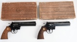 ONLY BOXED CONSECUTIVE PAIR OF 1957 COLT PYTHONS