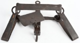 1822 DATED HAND FORGED FUR TRADE BEAVER TRAP