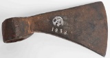 1838 DATED EARLY HAND FORGED TRADE AXE HEAD