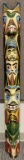 ALEUTIAN ISLANDS HAND CARVED & PAINTED TOTUM POLE