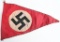 WWII NAZI GERMAN CAR PENNANT WITH UNUSUAL BORDER
