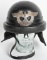 WWII NAZI USED M35 ITALIAN LEATHER TANK HELMET WW2