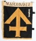 WWII NAZI GERMAN TOWN FLAG W/ WOLFSANGLE WW2