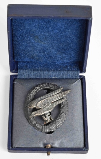 WWII NAZI LUFTWAFFE PARATROOPER'S BADGE ASSMANN
