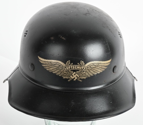 WWII NAZI LUFTSCHUTZ BEADED M38 GLADIATOR HELMET