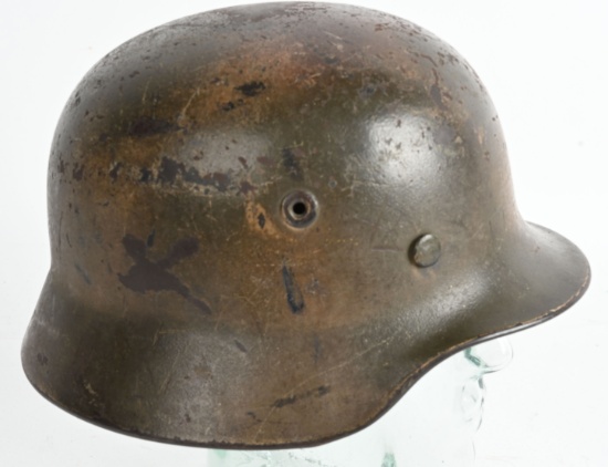 WWII NAZI GERMAN NORMANDY CAMO HEER HELMET Q62