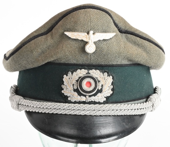 WWII NAZI GERMAN COMBAT ENGINEER OFFICER VISOR CAP