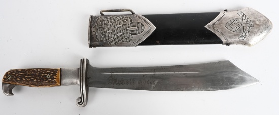 WWII NAZI GERMAN NAMED RAD DAGGER BY KREBS WW2