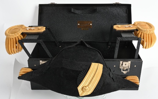 WWII US NAVY ENSIGN FOR AND AFT HAT W EPAULETTES