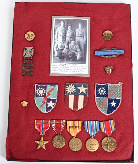 WWII NAMED GROUPING MERRILLS MARAUDERS PATCH MEDAL