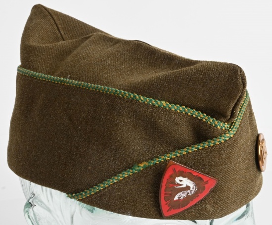 WWII US ARMY 87th ARMORED JEOPARD OVERSEAS HAT DI