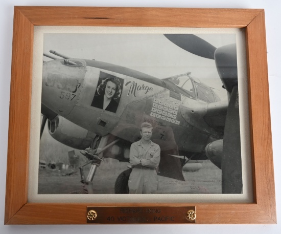 WWII U.S. ARMY AAF RICHARD BONG AUTOGRAPHED PHOTO