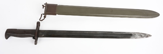 WWII US UFH M1 RIFLE BAYONET W/ SCABBARD 16 INCH