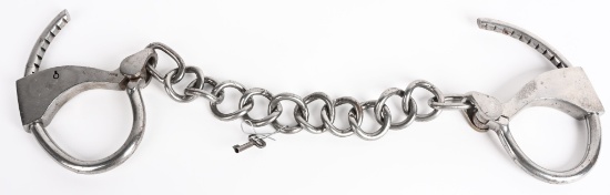 EARLY ATTICA PRISON TOWER DOUBLE LOCK HANDCUFFS