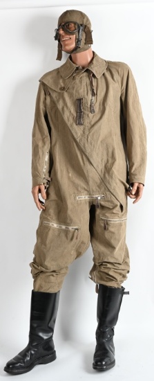 WWII LUFTWAFFE SUMMER FLIGHT SUIT W HELMET GOGGLES