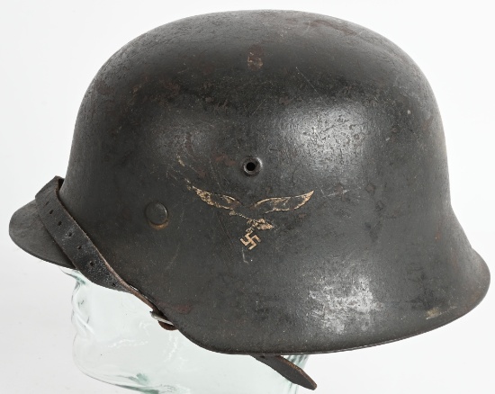 WWII NAZI GERMAN M42 SINGLE DECAL HELMET WW2