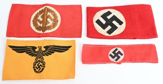 WWII NAZI GERMAN ARMBAND LOT SA HEER NSDAP WW2