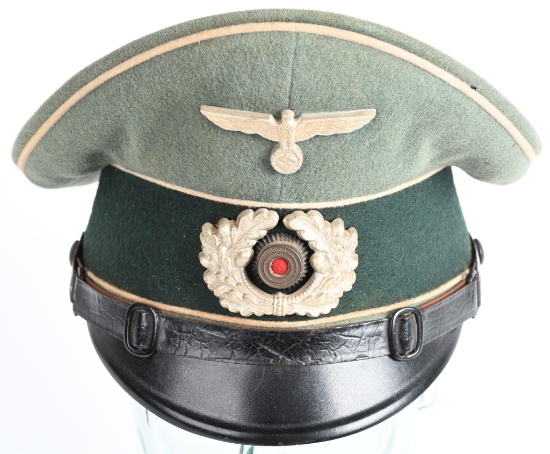 WWII NAZI GERMAN INFANTRY EM/NCO'S VISOR CAP WW2