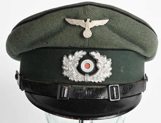 WWII NAZI GERMAN COMBAT ENGINEER VISOR CAP WW2