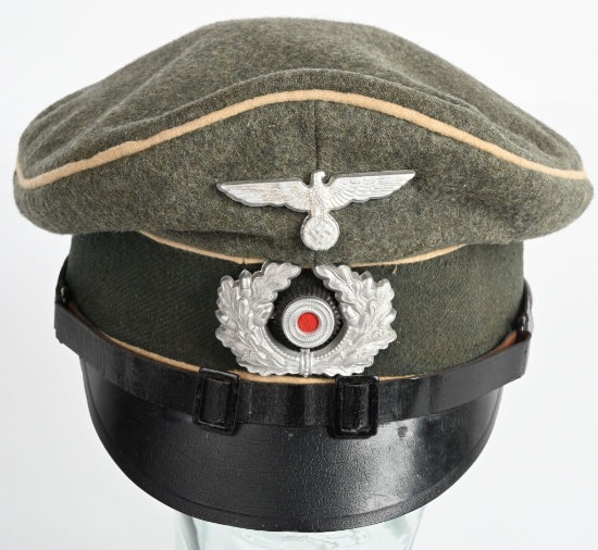 WWII NAZI GERMAN INFANTRY EM/NCO'S VISOR CAP WW2