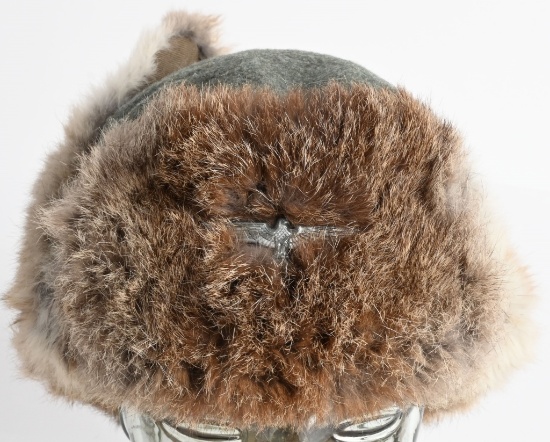 WWII NAZI GERMAN HEER WINTER FUR CAP WW2