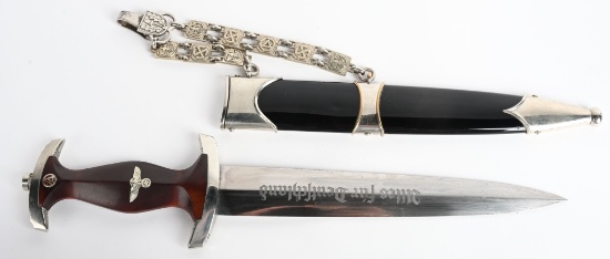 WWII NAZI GERMAN NSKK M36 CHAINED SERVICE DAGGER