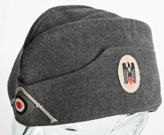 WWII NAZI GERMAN DRK RED CROSS EM'S OVERSEAS CAP