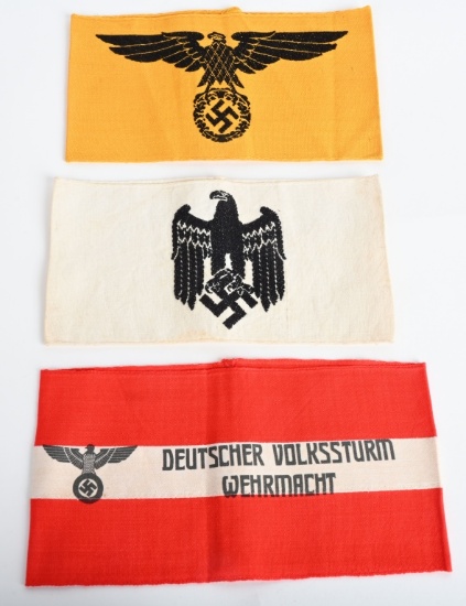WWII NAZI GERMAN ARMBAND LOT WEHRMACHT WW2