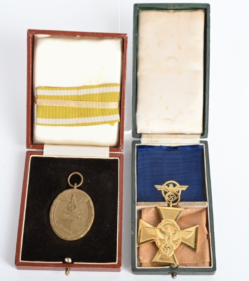 WWII NAZI GERMAN MEDAL LOT WEST WALL POLICE MEDAL