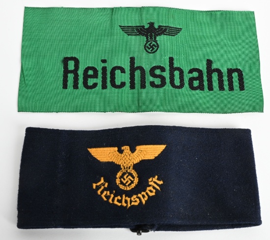 WWII NAZI GERMAN ARMBAND LOT REICHSBAHN REICHSPOST