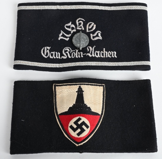 WWII NAZI GERMAN NSKOV NS-RKB ARMBAND LOT WW2