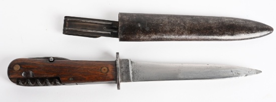 WWII NAZI GERMAN MACHINE GUN TOOL FIGHTING KNIFE