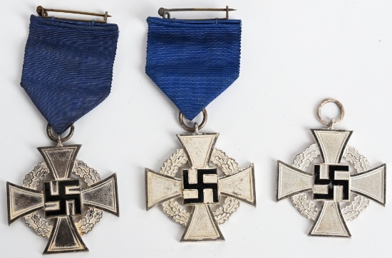 WW2 NAZI GERMAN 25 YEAR FAITHFUL SERVICE MEDAL LOT