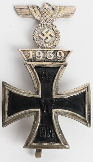 WWII NAZI GERMAN SPANGE IRON CROSS 1ST CLASS WWI
