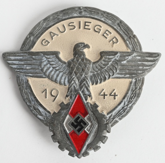GERMAN HITLER YOUTH GAUSIEGER 1944 AWARD BADGE