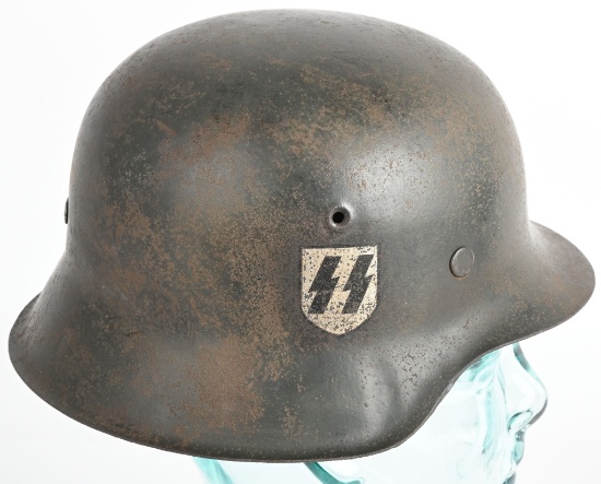 WWII NAZI GERMAN WAFFEN SS M42 SD HELMET CKL64 WW2