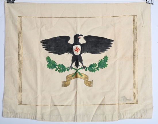 EARLY WWII NAZI GERMAN POLITICAL FLAG W/ EAGLE WW2