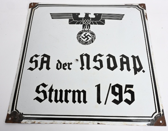 WWII NAZI GERMAN SA der NSDAP STURM 1/95 SIGN WW2