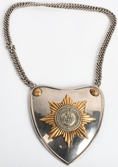 WWII NAZI GERMAN SA / SS GORGET WITH CHAIN WW2
