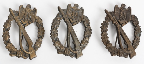 WWII NAZI BRONZE INFANTRY ASSAULT BADGE BY JFS WW2