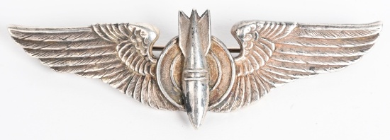 WWII US AIR CORPS BOMBARDIER WINGS BY LUXENBERG