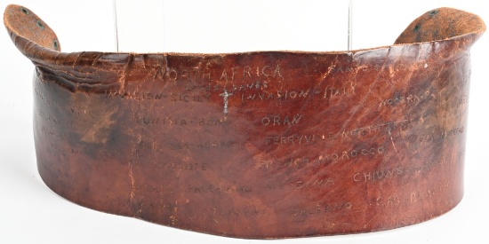 WWII US 1st RANGER BATTALION ID'ed LEATHER BRACE