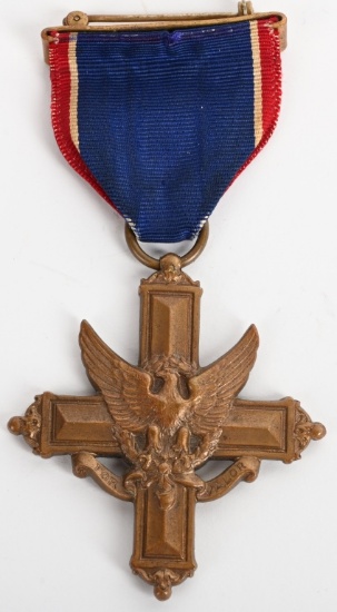 WWII NUMBERED DSC MEDAL W WRAPPED BROOCH 13998