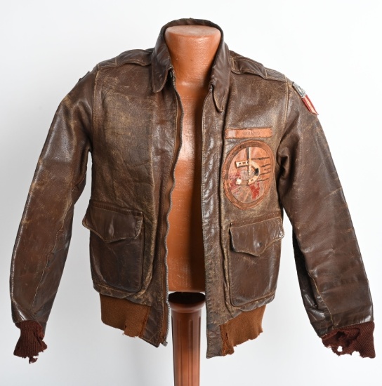 WWII US ARMY AIR CORPS 491ST BG A2 FLIGHT JACKET
