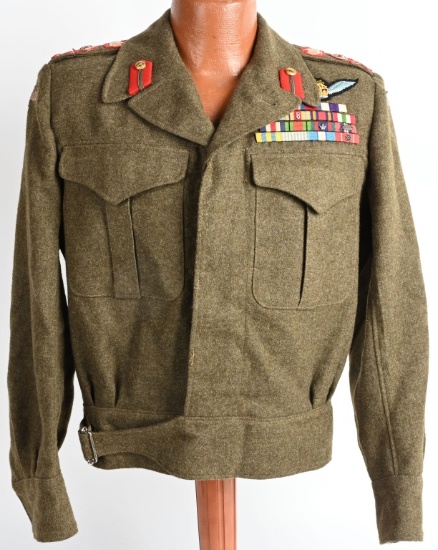 CANADIAN GENERAL BATTLEDRESS JACKET WITH INSIGNIA